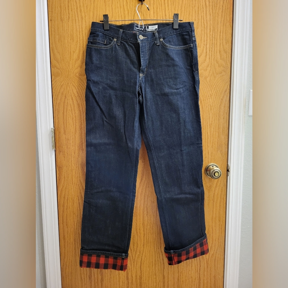 Carhartt flannel-lined jean, sz 10 Tall